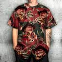 Halloween Freddy Krueger Baseball Jersey Gift For Horror Movie Fans Halloween Freddy Krueger Baseball Jersey Gift For Horror Movie Fans