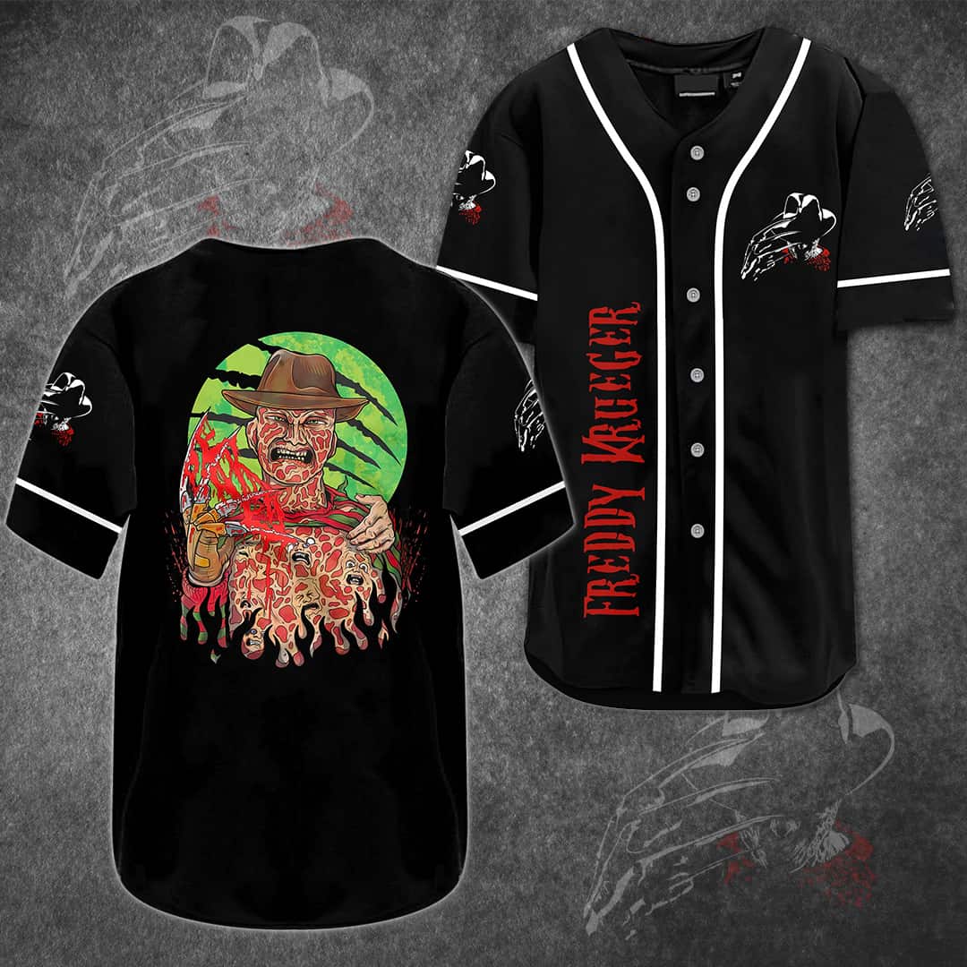 Freddy Krueger Baseball Jersey Gift For Horror Movie Fans Freddy Krueger Baseball Jersey Gift For Horror Movie Fans
