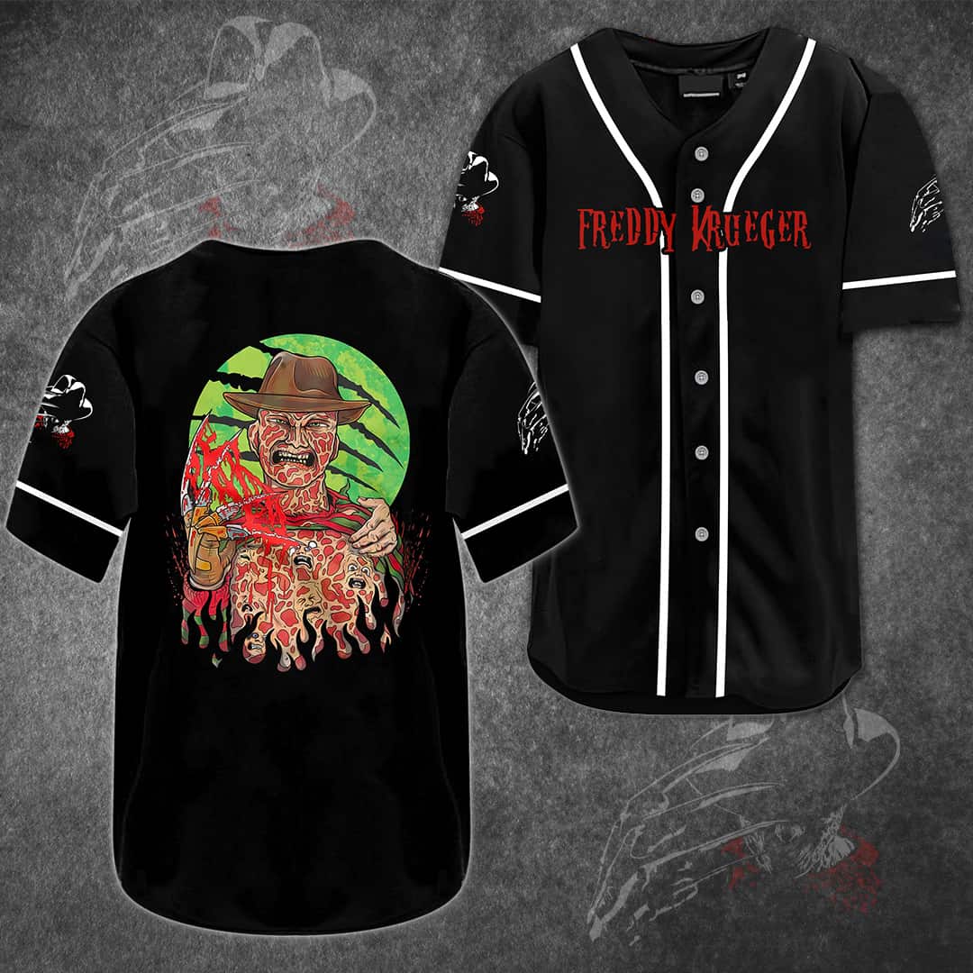 Freddy Krueger Baseball Jersey Gift For Horror Movie Lovers Freddy Krueger Baseball Jersey Gift For Horror Movie Lovers