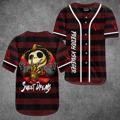 Freddy Krueger Baseball Jersey Sweet Dreams Gift For Horror Film Lovers