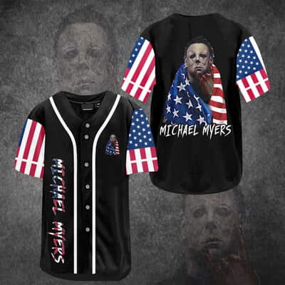Michael Myers Baseball Jersey US Flag Gift For Halloween 1978 Fans