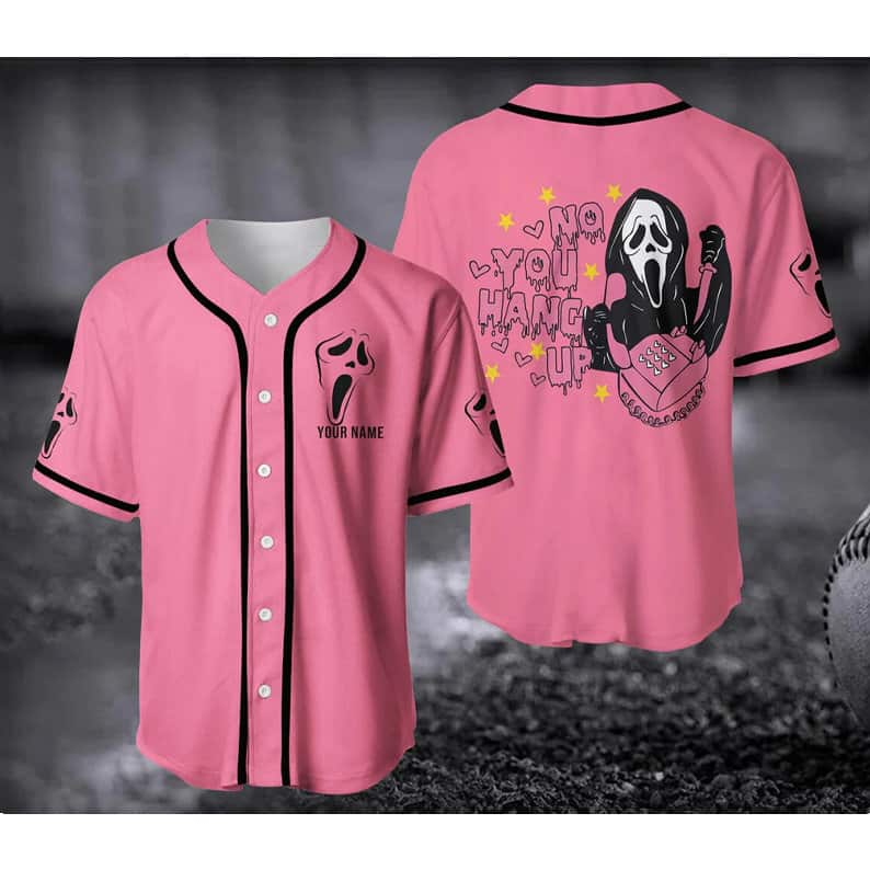 Halloween Ghostface Baseball Jersey No You Hang Up Custom Name