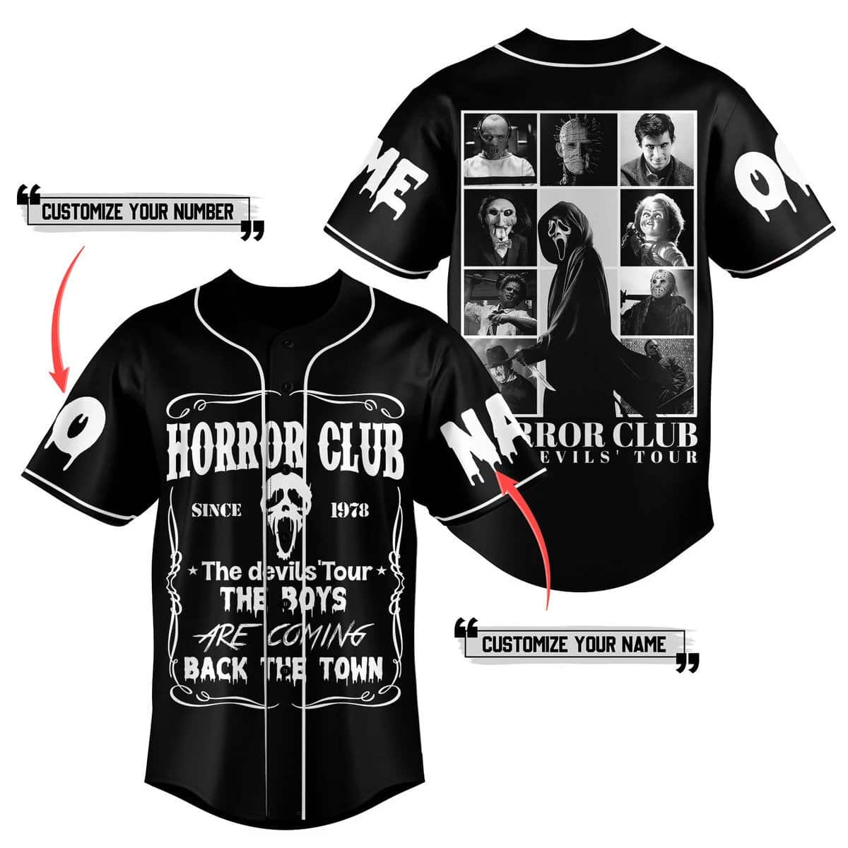 Ghostface Baseball Jersey The Devils Tour The Boys Are Coming Back The Town Custom Name And Number Ghostface Baseball Jersey The Devils Tour The Boys Are Coming Back The Town Custom Name And Number
