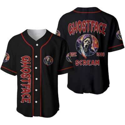 Ghostface Baseball Jersey Horror Scream Gift for Horror Movie Fans Ghostface Baseball Jersey Horror Scream Gift for Horror Movie Fans