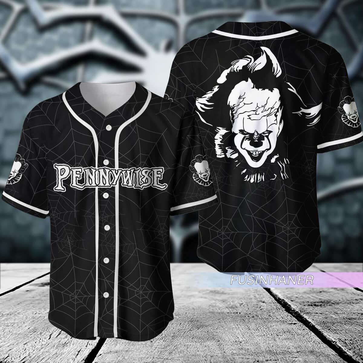 Pennywise Baseball Jersey IT Gift for Horror Movie Fans Pennywise Baseball Jersey IT Gift for Horror Movie Fans