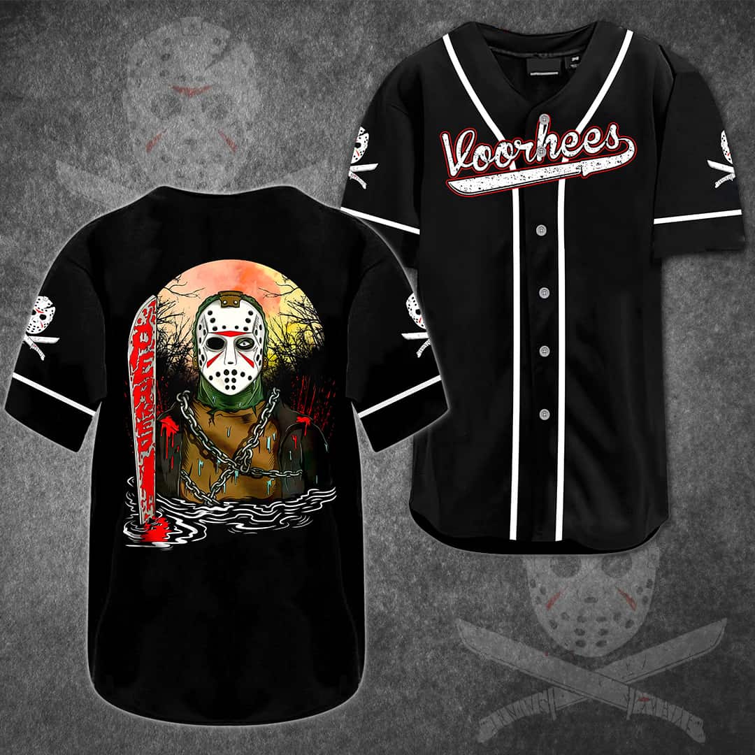 Jason Voorhees Baseball Jersey Gift For Horror Film Lovers Jason Voorhees Baseball Jersey Gift For Horror Film Lovers
