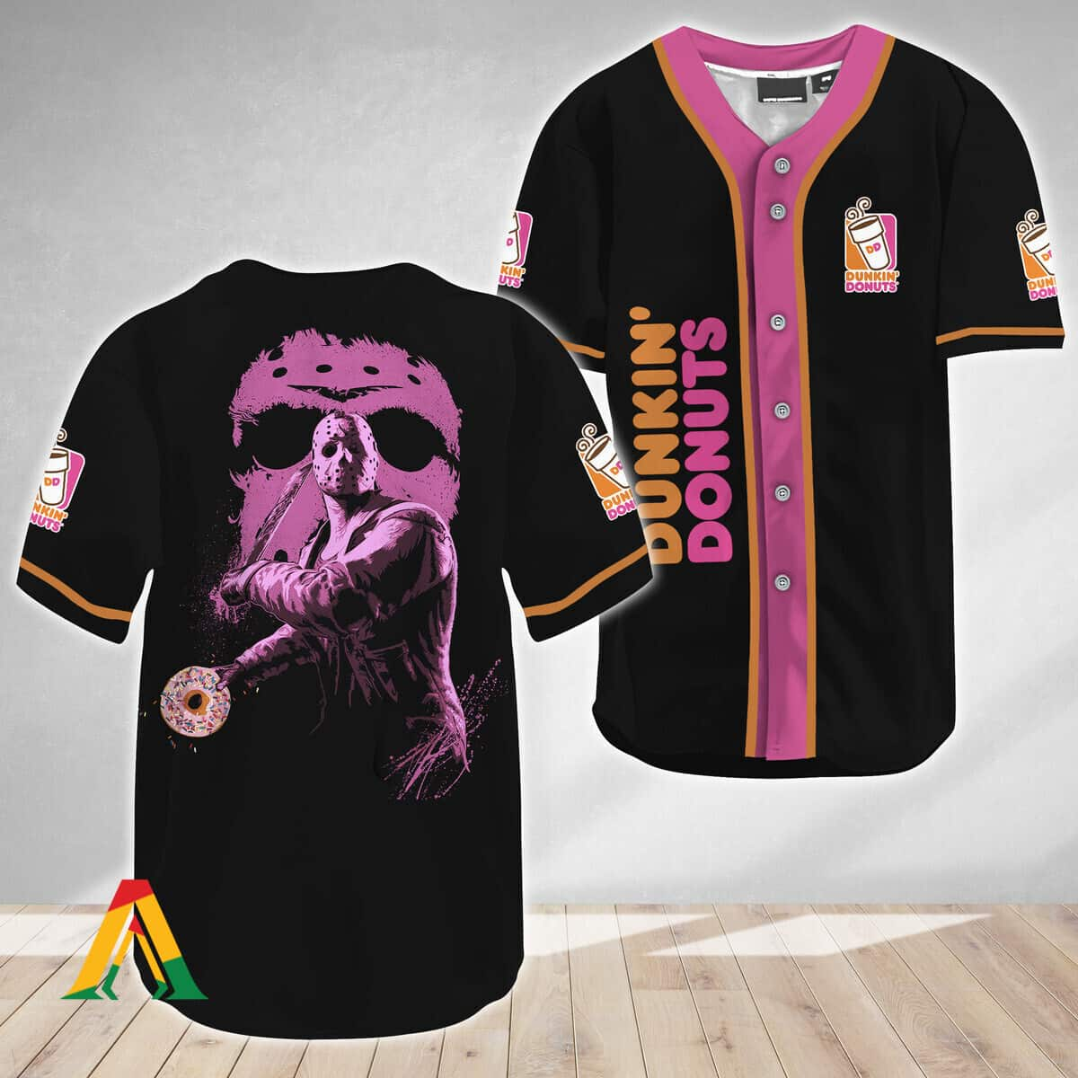 Jason Voorhees Baseball Jersey Friday The 13th Dunkin Donuts