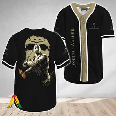 Halloween Jason Voorhees Baseball Jersey Friday The 13th Johnnie Walker