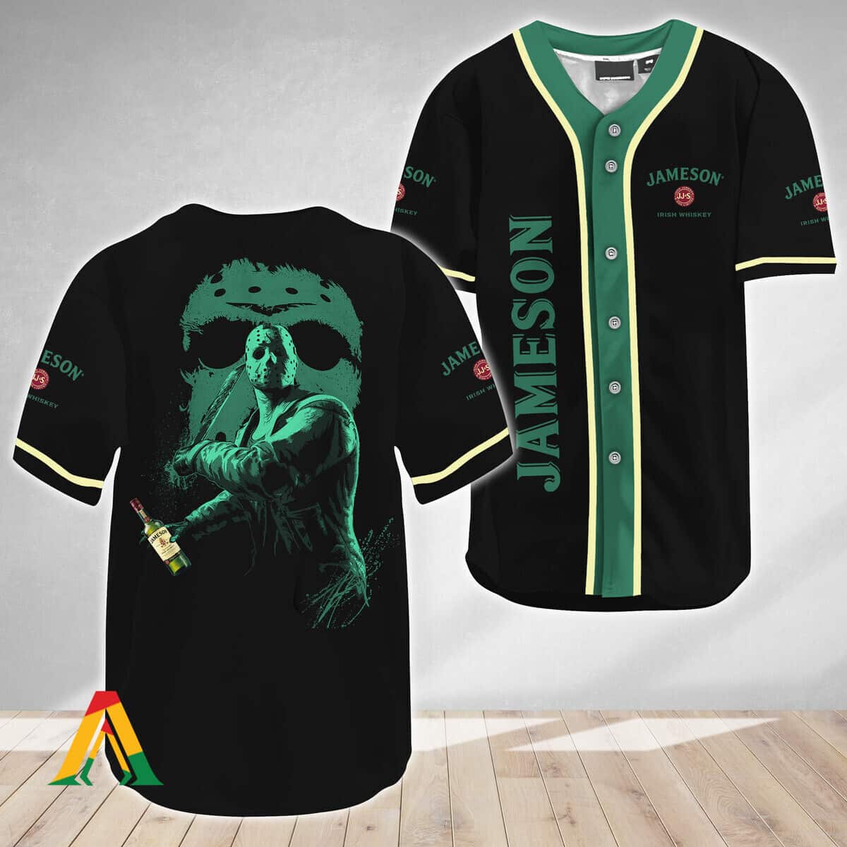 Halloween Jason Voorhees Baseball Jersey Friday The 13th Jameson Whiskey Halloween Jason Voorhees Baseball Jersey Friday The 13th Jameson Whiskey