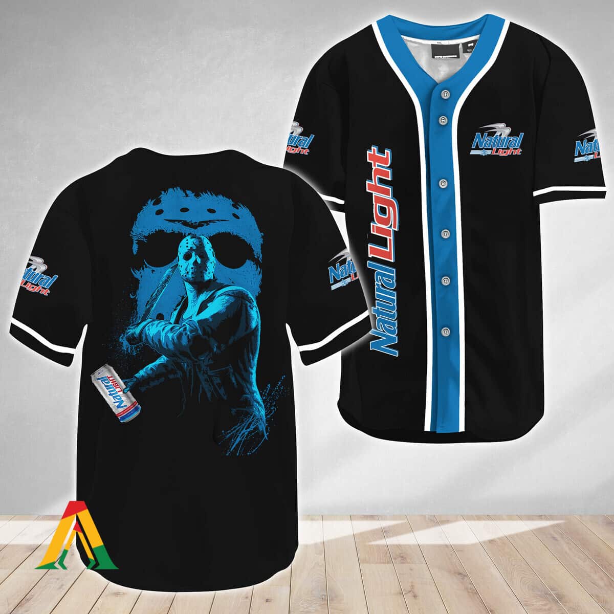 Jason Voorhees Baseball Jersey Friday The 13th Natural Light Jason Voorhees Baseball Jersey Friday The 13th Natural Light