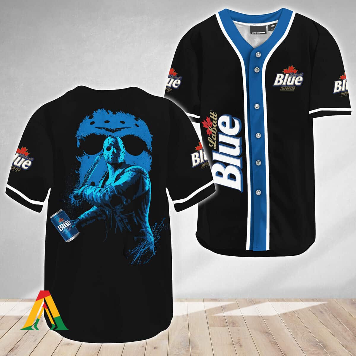 Jason Voorhees Baseball Jersey Friday The 13th Labatt Blue Jason Voorhees Baseball Jersey Friday The 13th Labatt Blue