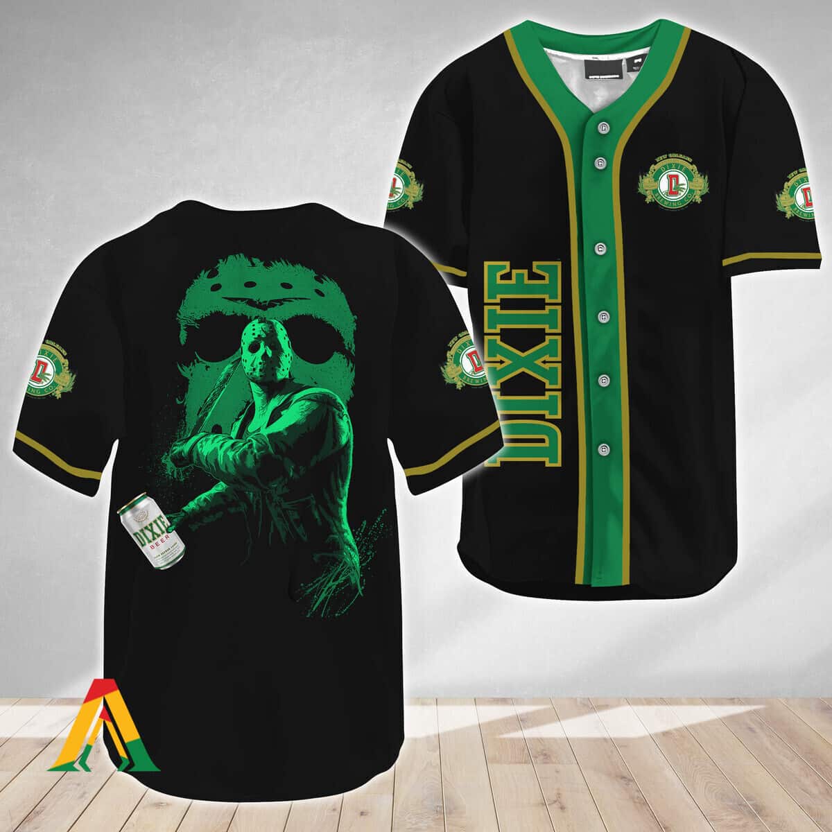 Jason Voorhees Baseball Jersey Friday The 13th Dixie Beer Gift for Horror Movie Fans Jason Voorhees Baseball Jersey Friday The 13th Dixie Beer Gift for Horror Movie Fans