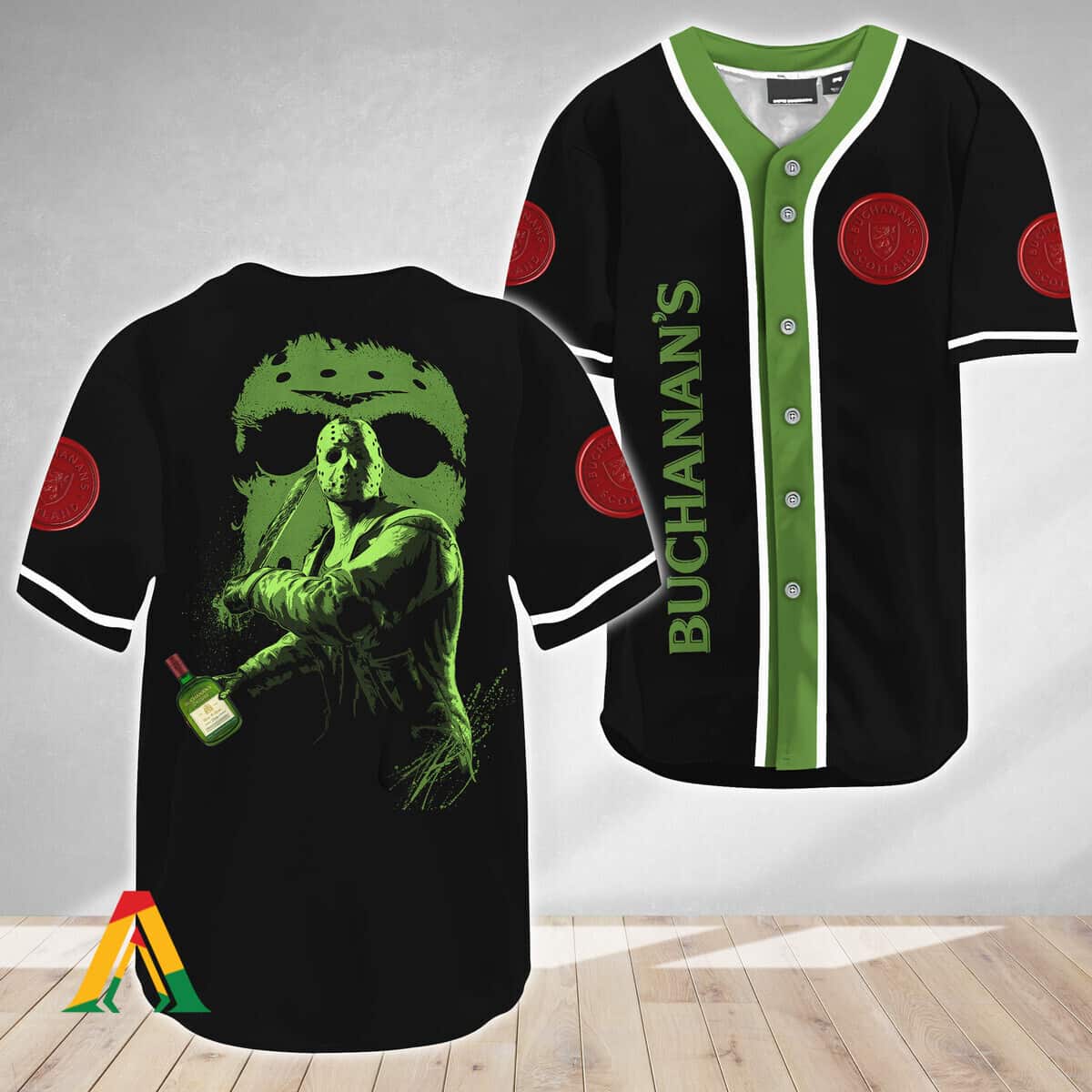 Jason Voorhees Baseball Jersey Friday The 13th Buchanan’s Whisky Jason Voorhees Baseball Jersey Friday The 13th Buchanan’s Whisky