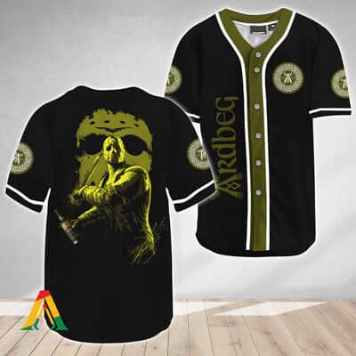 Jason Voorhees Baseball Jersey Friday The 13th Ardbeg Black