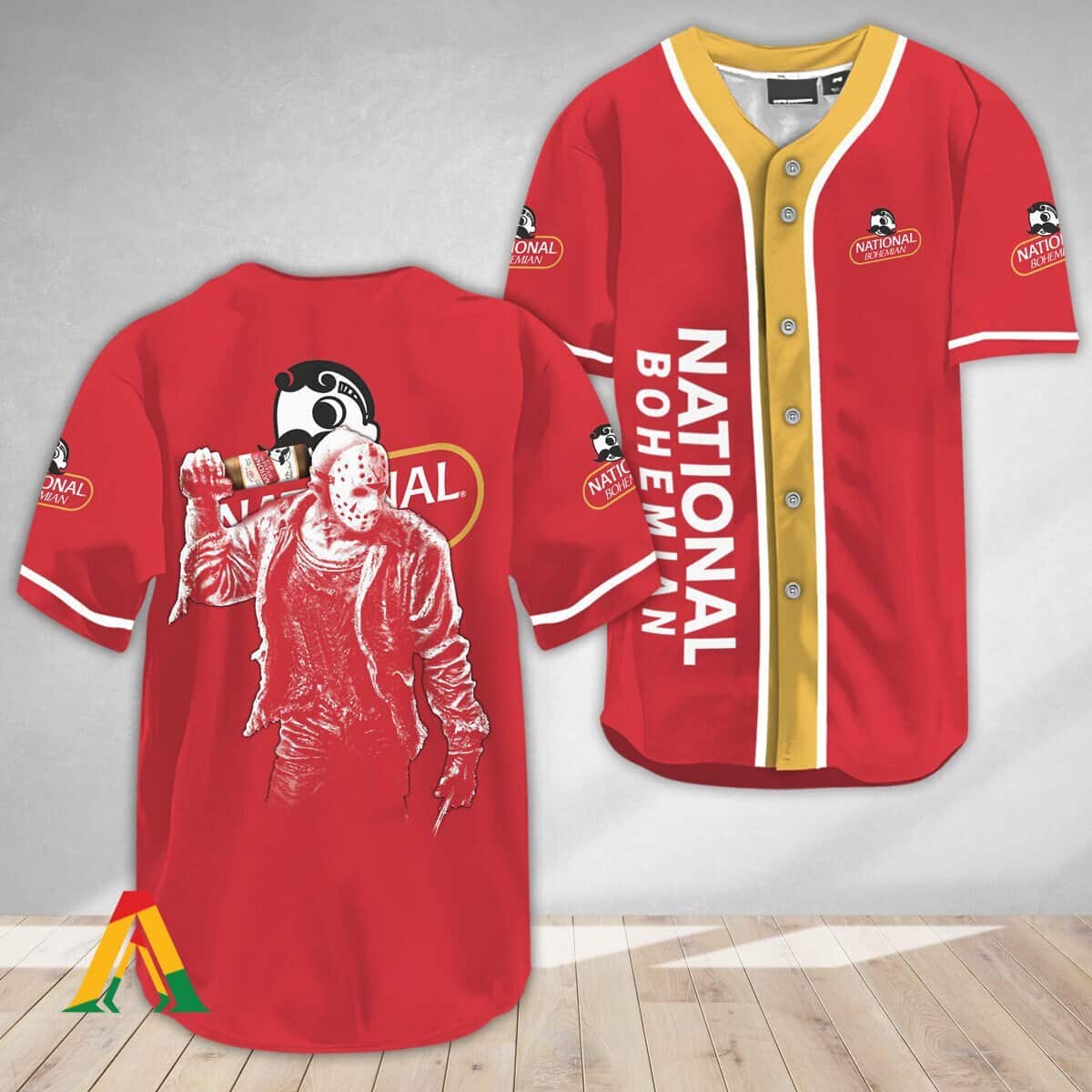 Jason Voorhees Baseball Jersey National Bohemian Friday The 13th Jason Voorhees Baseball Jersey National Bohemian Friday The 13th