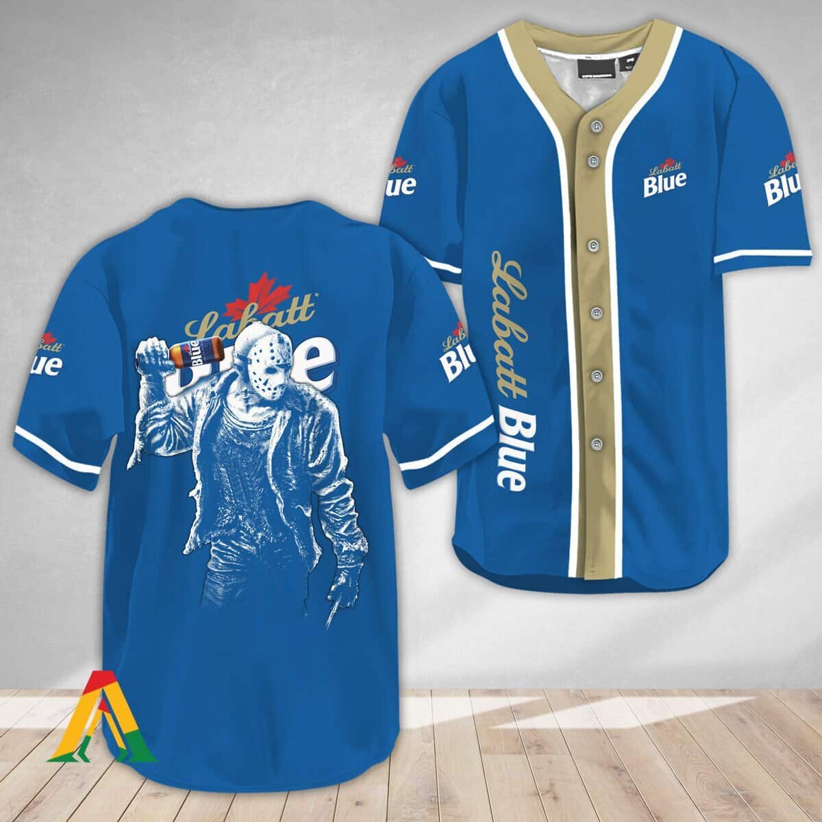 Halloween Jason Voorhees Baseball Jersey Labatt Blue Gift For Beer Lovers Halloween Jason Voorhees Baseball Jersey Labatt Blue Gift For Beer Lovers