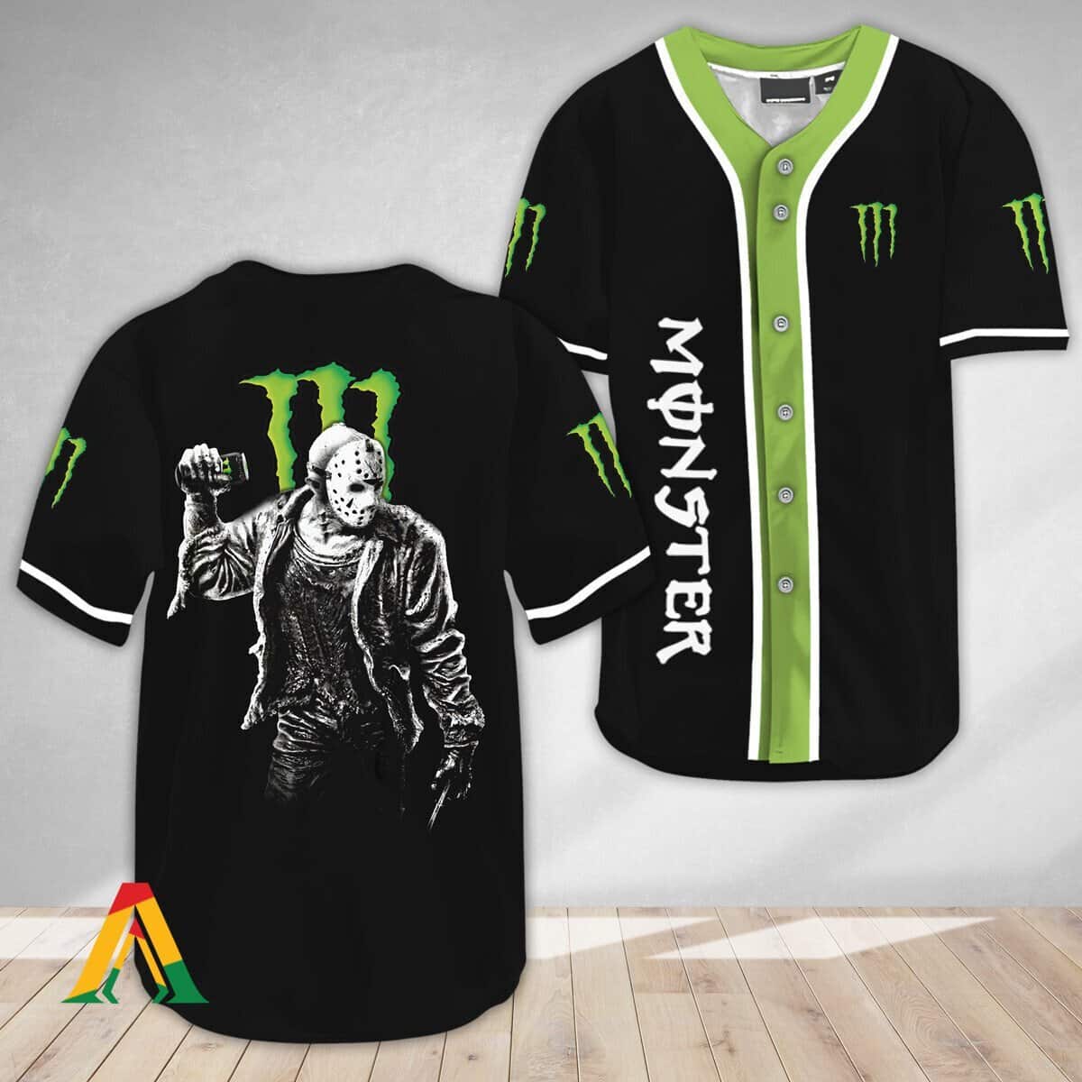 Jason Voorhees Baseball Jersey Monster Energy Gift for Horror Movie Fans Jason Voorhees Baseball Jersey Monster Energy Gift for Horror Movie Fans