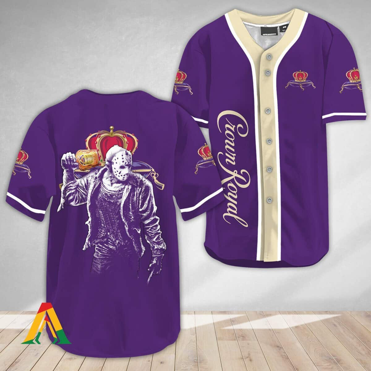 Halloween Jason Voorhees Baseball Jersey My Crown Royal Gift for Horror Movie Lovers