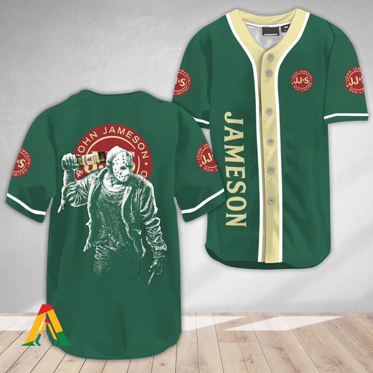 Jason Voorhees Baseball Jersey Jameson Whiskey Gift For Horror Film Lovers Jason Voorhees Baseball Jersey Jameson Whiskey Gift For Horror Film Lovers