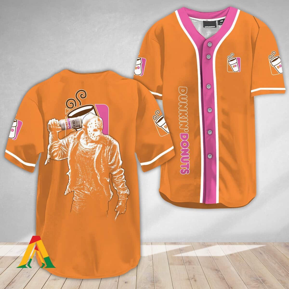 Jason Voorhees Baseball Jersey Dunkin Donuts Gift For Horror Film Lovers Jason Voorhees Baseball Jersey Dunkin Donuts Gift For Horror Film Lovers