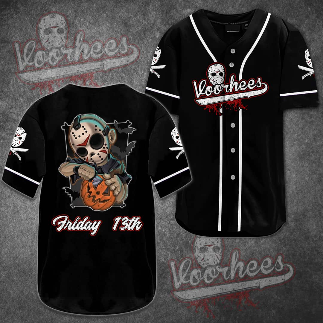 Jason Voorhees Halloween Baseball Jersey Friday The 13th