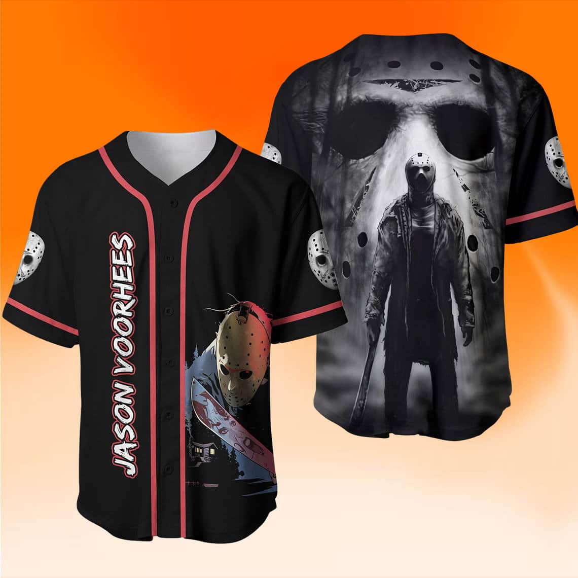 Halloween Jason Voorhees Baseball Jersey Friday The 13th Horror Movie Gift Halloween Jason Voorhees Baseball Jersey Friday The 13th Horror Movie Gift