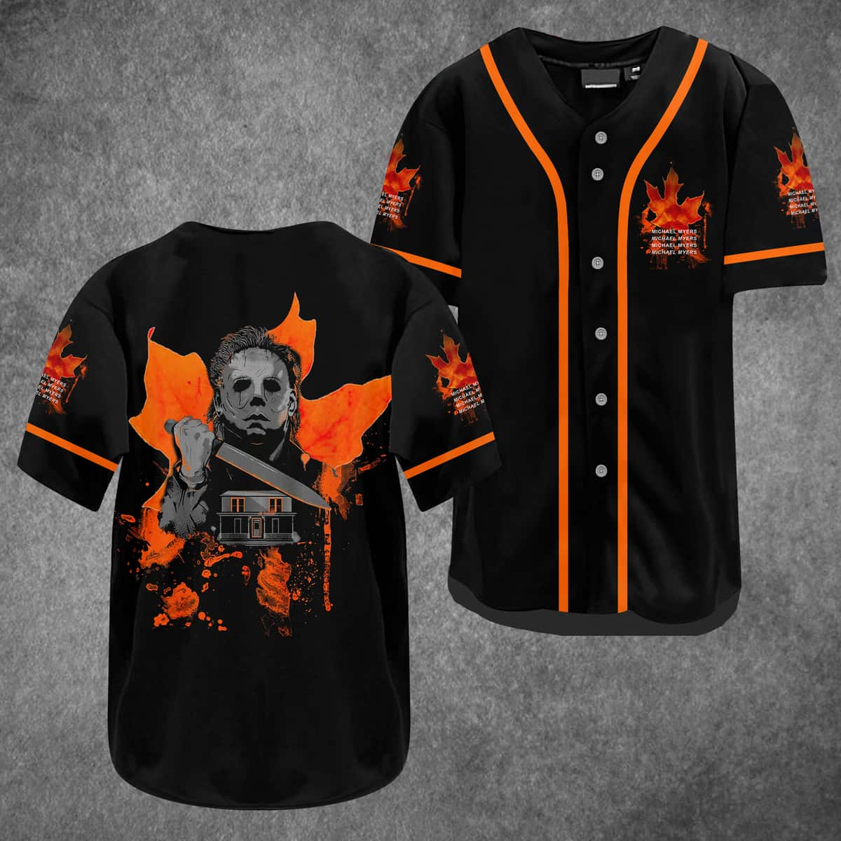 Michael Myers Baseball Jersey John Carpenter's Chef's Knife Gift For Halloween Movie Fans