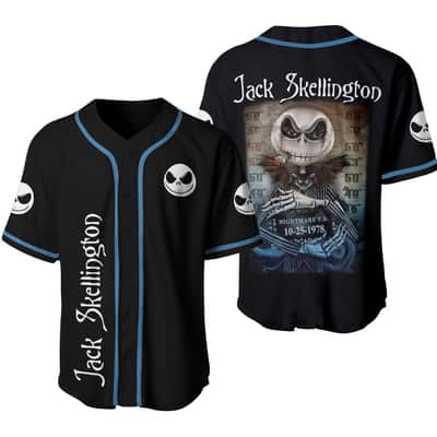 Jack Skellington Baseball Jersey The Nightmare Before Christmas Gift For Him