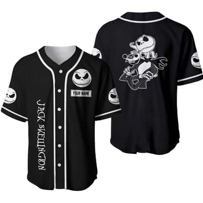 Personalized Jack Skellington Baseball Jersey Custom Name Gift For Best Friend