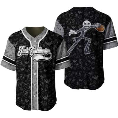Halloween Jack Skellington Baseball Jersey The Nightmare Before Christmas