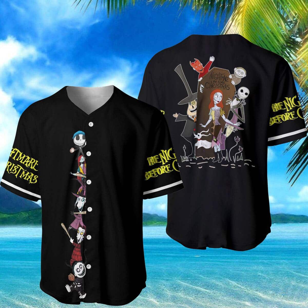 Jack Skellington And Sally Baseball Jersey The Nightmare Before Christmas Jack Skellington And Sally Baseball Jersey The Nightmare Before Christmas