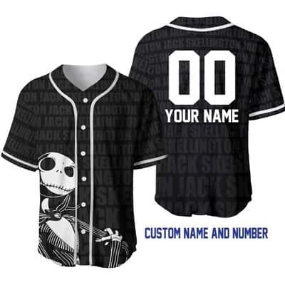 Halloween Jack Skellington Baseball Jersey Custom Name And Number Halloween Jack Skellington Baseball Jersey Custom Name And Number