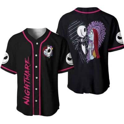 Halloween Jack Skellington And Sally Baseball Jersey The Nightmare Before Christmas Halloween Jack Skellington And Sally Baseball Jersey The Nightmare Before Christmas