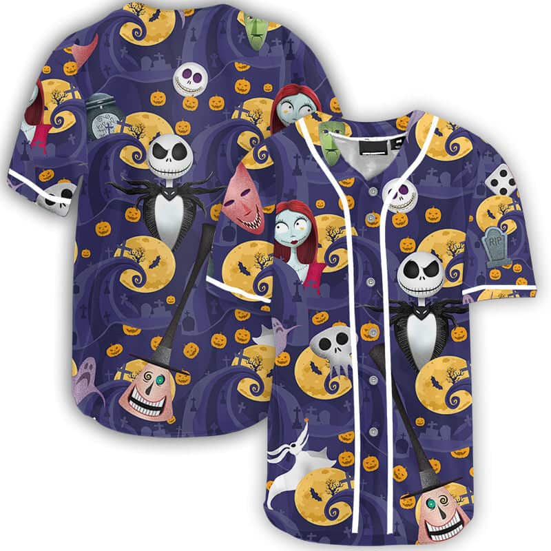Halloween Jack Skellington And Sally Baseball Jersey Pumpkin King The Nightmare Before Christmas Halloween Jack Skellington And Sally Baseball Jersey Pumpkin King The Nightmare Before Christmas