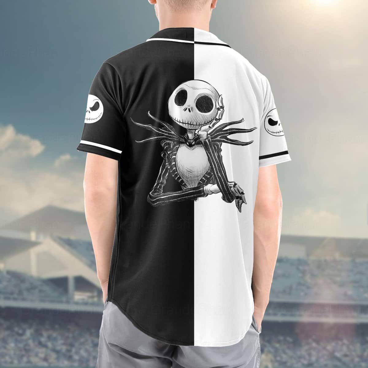 Jack Skellington Baseball Jersey Custom Name The Nightmare Before Christmas Jack Skellington Baseball Jersey Custom Name The Nightmare Before Christmas