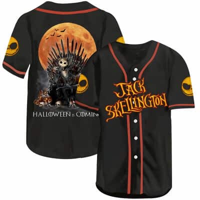 Jack Skellington Baseball Jersey Halloween Is Coming The Nightmare Before Christmas
