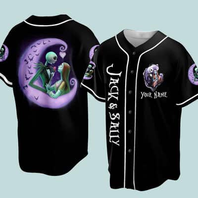 Jack Skellington And Sally Baseball Jersey Custom Name Halloween Gift