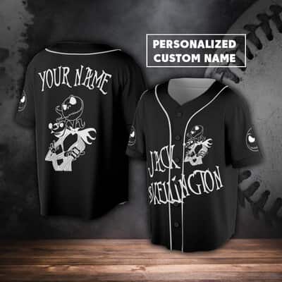 Jack Skellington Baseball Jersey Pumpkin King Of Halloween Town Custom Name Jack Skellington Baseball Jersey Pumpkin King Of Halloween Town Custom Name