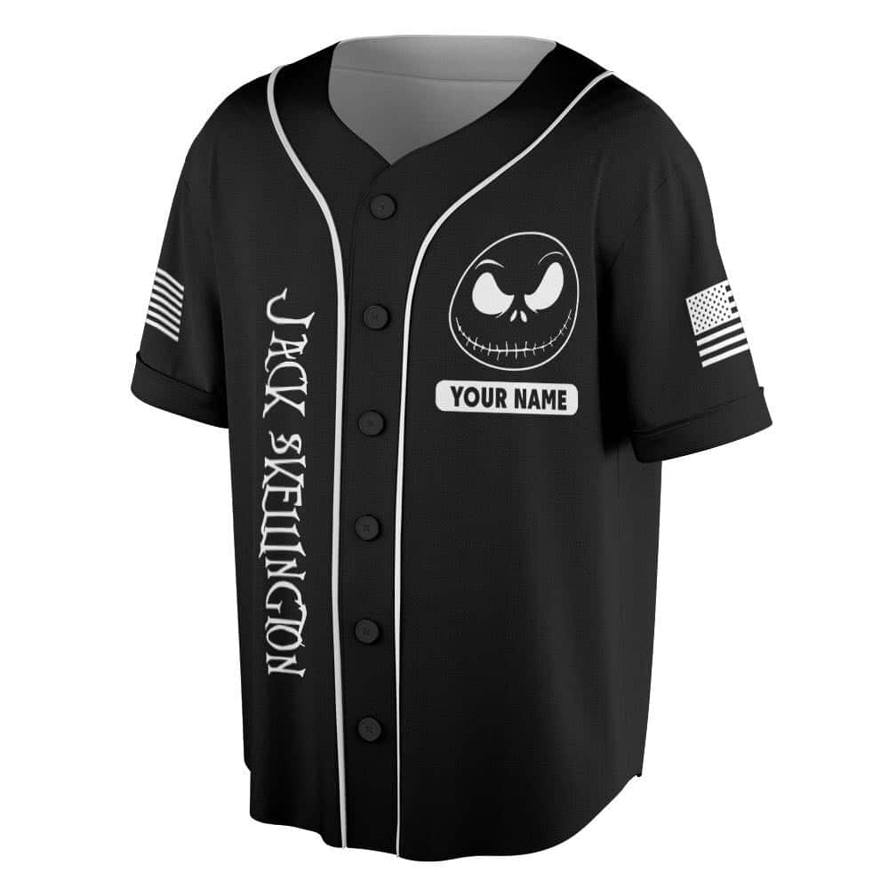 Jack Skellington Baseball Jersey Custom Name Halloween Gift Jack Skellington Baseball Jersey Custom Name Halloween Gift