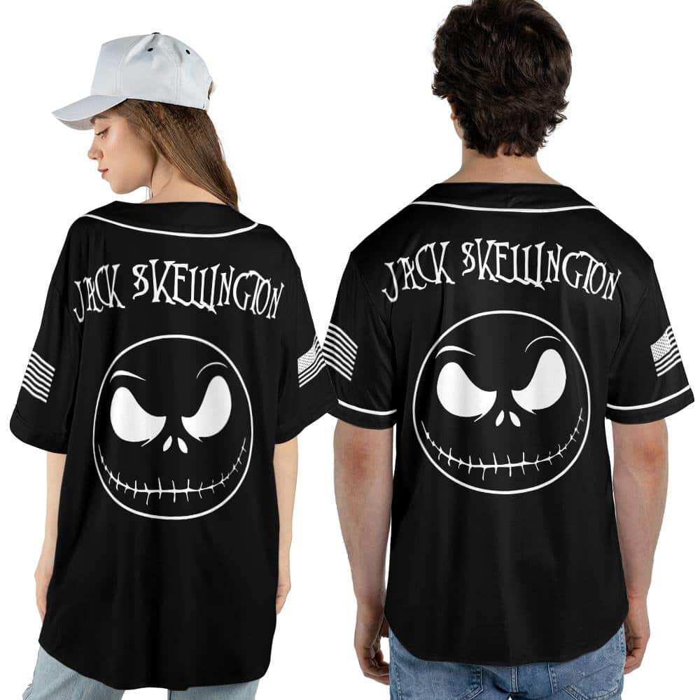 Jack Skellington Baseball Jersey Custom Name Halloween Gift Jack Skellington Baseball Jersey Custom Name Halloween Gift