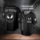 Jack Skellington Baseball Jersey Custom Name Halloween Town Jack Skellington Baseball Jersey Custom Name Halloween Town