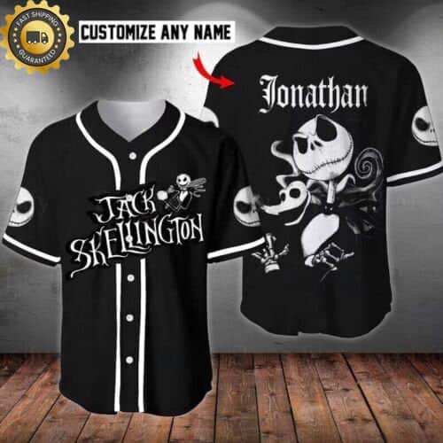 Jack Skellington Baseball Jersey Gift For Best Friend Custom Name Jack Skellington Baseball Jersey Gift For Best Friend Custom Name