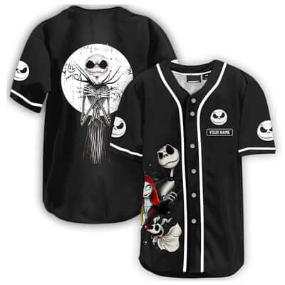 Jack Skellington Sally And Zero Dog Nightmare Friends Customize Baseball Jersey