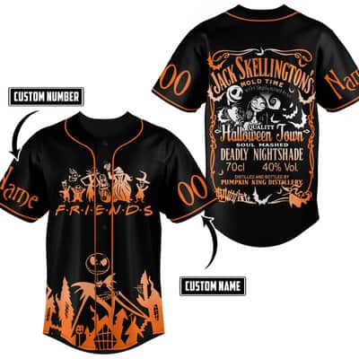 Jack Skellington Baseball Jersey Pumpkin King Of Halloween Town Custom Name And Number