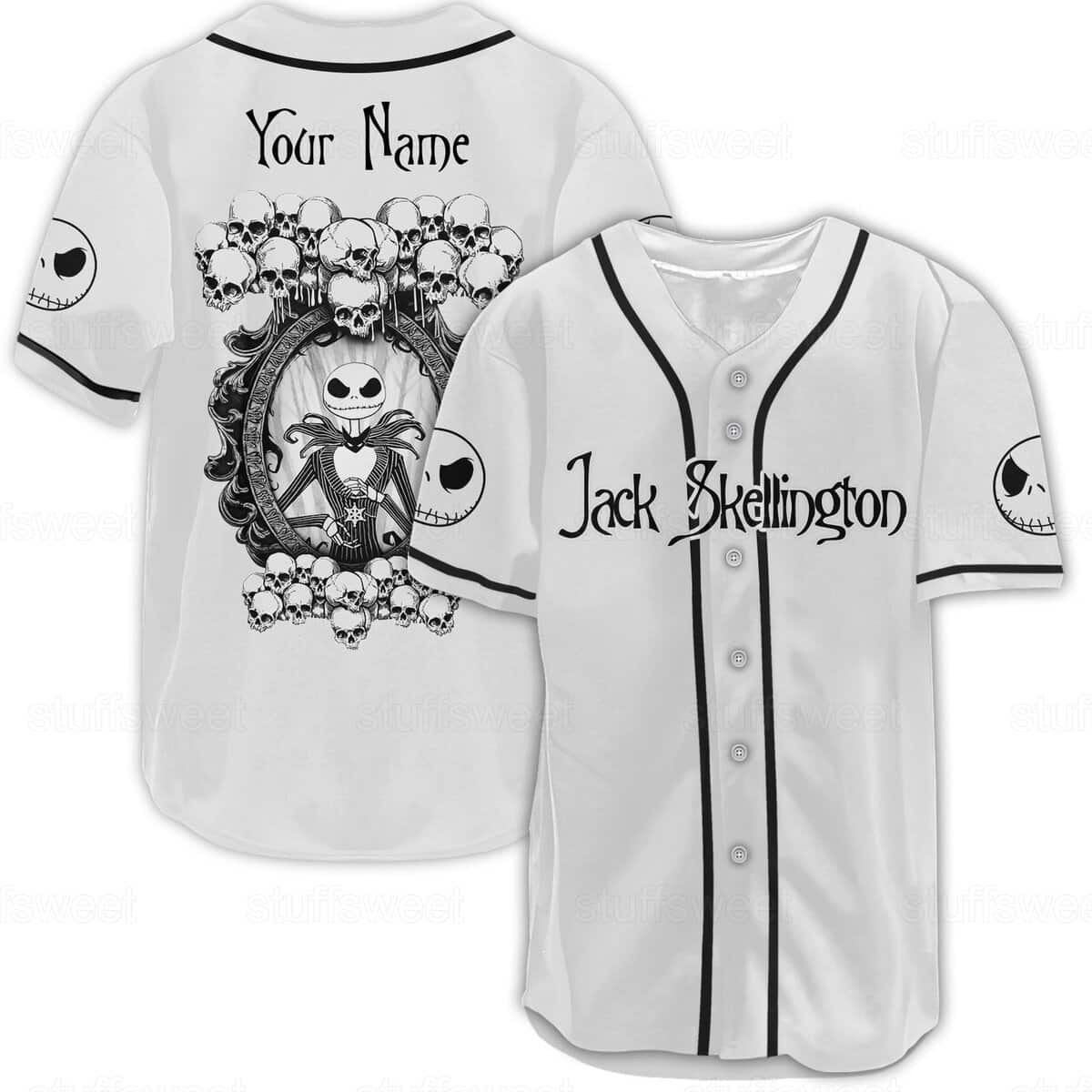 Jack Skellington Baseball Jersey The Nightmare Before Christmas Customize Name Jack Skellington Baseball Jersey The Nightmare Before Christmas Customize Name