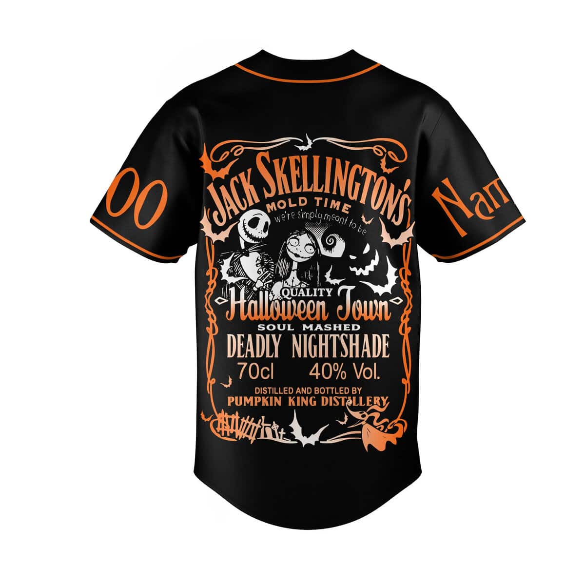 Jack Skellington Baseball Jersey Pumpkin King Of Halloween Town Custom Name And Number Jack Skellington Baseball Jersey Pumpkin King Of Halloween Town Custom Name And Number