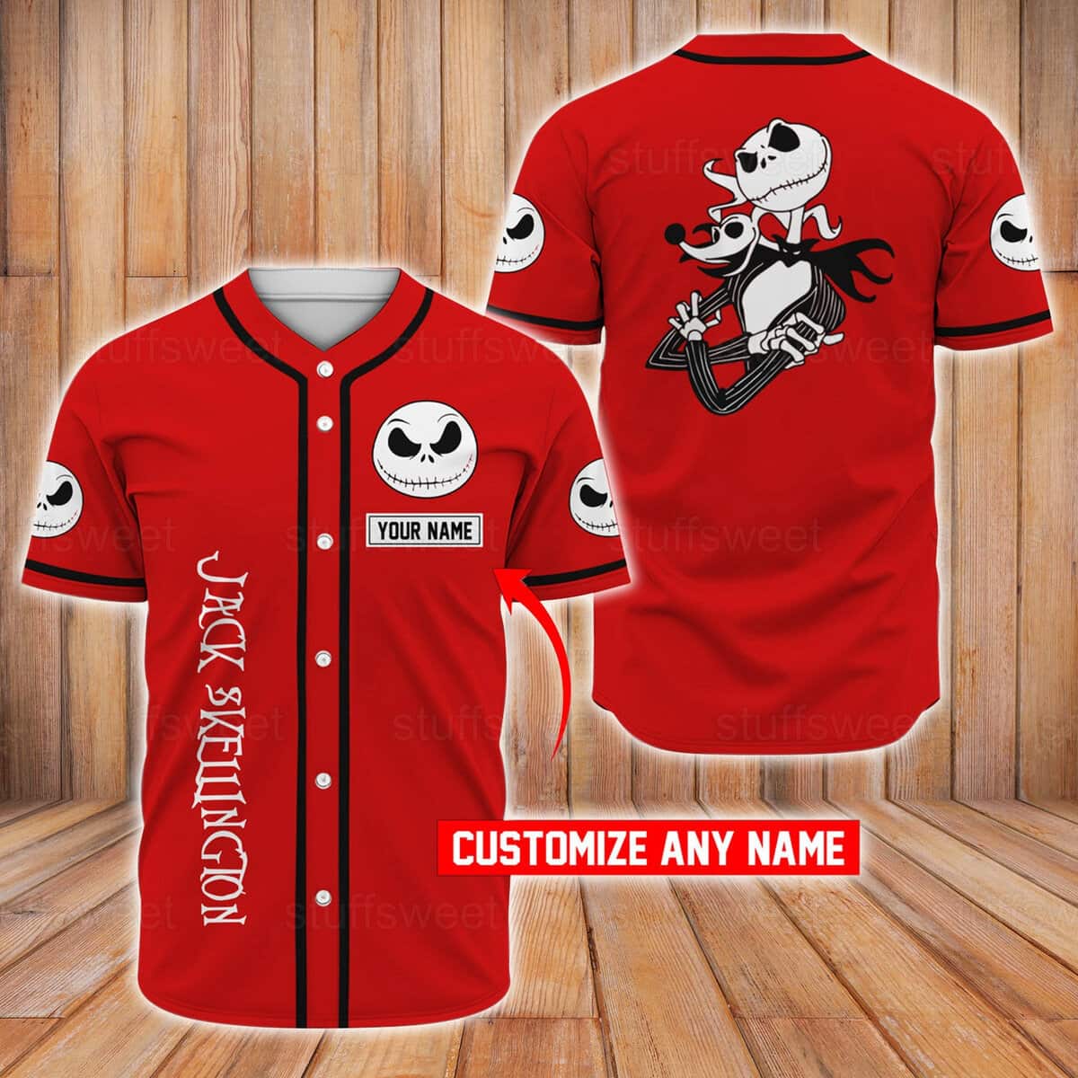 Jack Skellington And Zero Baseball Jersey Pumpkin King Of Halloween Town Customize Name Jack Skellington And Zero Baseball Jersey Pumpkin King Of Halloween Town Customize Name