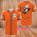 Jack Skellington And Zero Baseball Jersey Pumpkin King Of Halloween Town Customize Name Jack Skellington And Zero Baseball Jersey Pumpkin King Of Halloween Town Customize Name