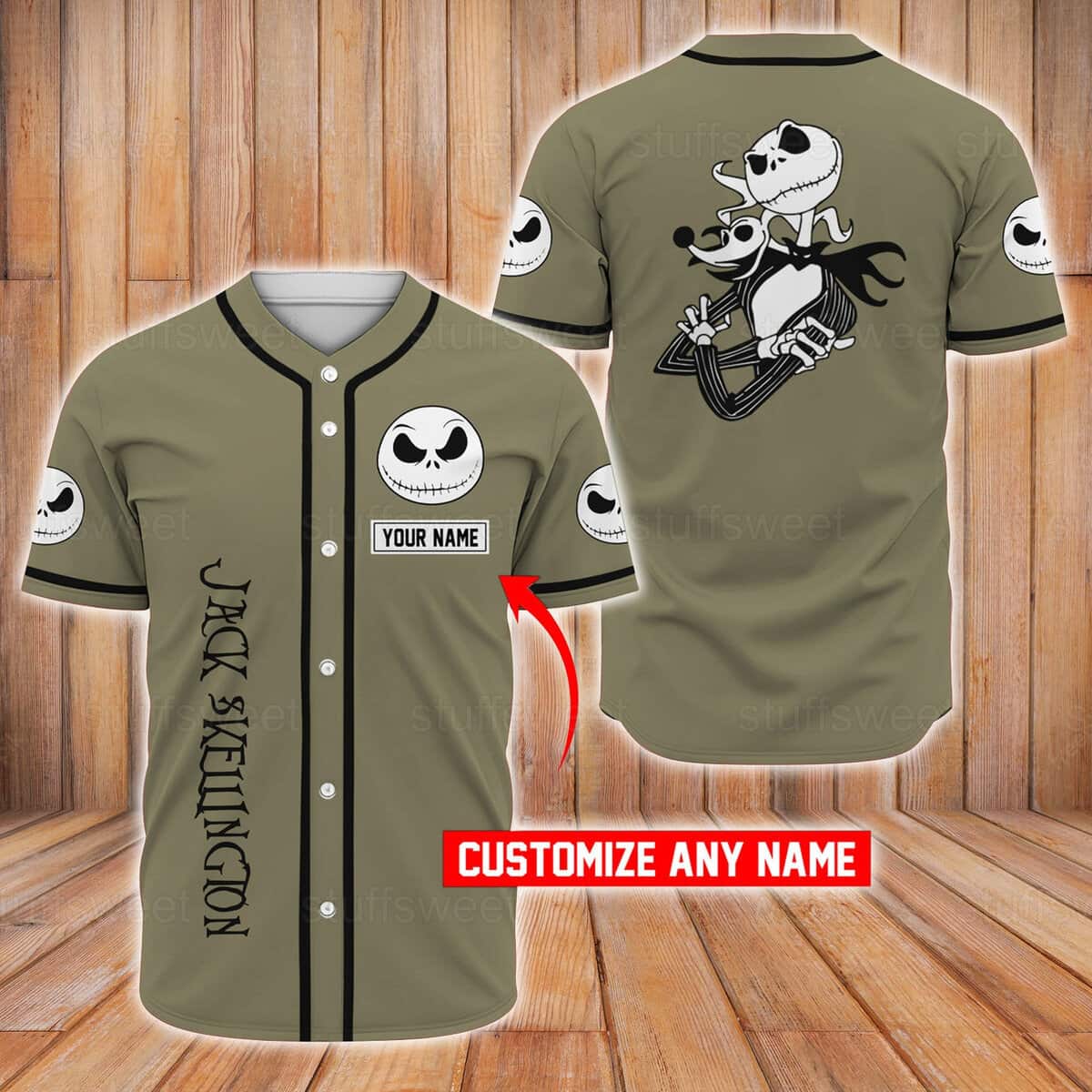 Jack Skellington And Zero Baseball Jersey Pumpkin King Of Halloween Town Customize Name Jack Skellington And Zero Baseball Jersey Pumpkin King Of Halloween Town Customize Name