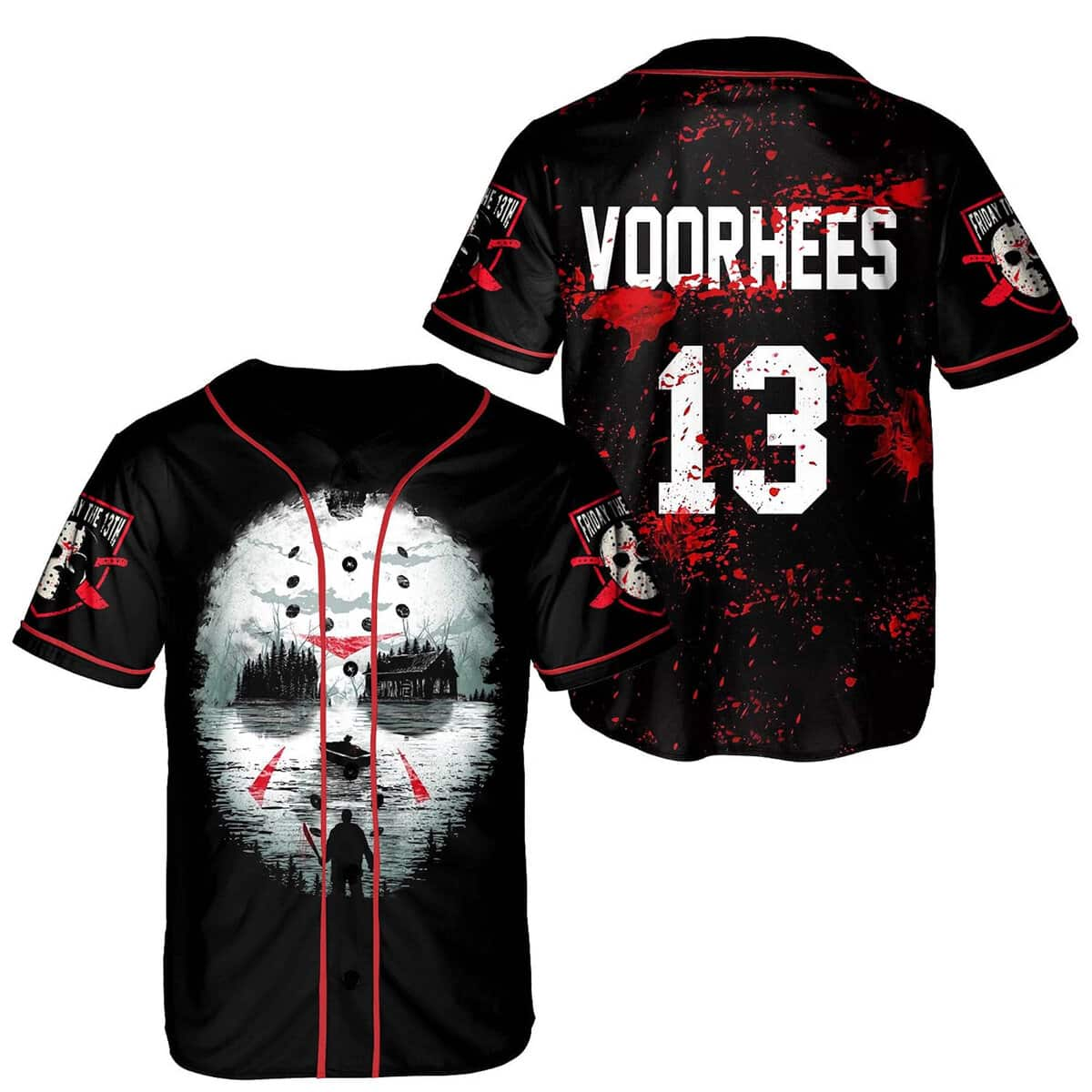 Jason Voorhees Baseball Jersey Friday The 13th Gift For Him